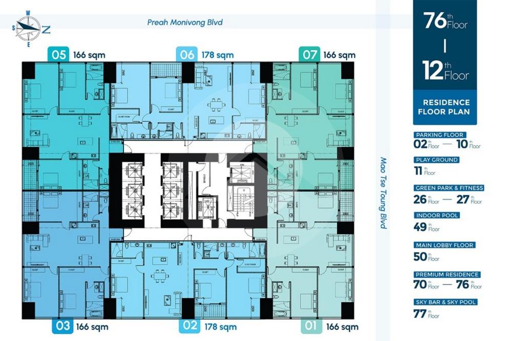 J Tower 3 Phnom Penh floor plan